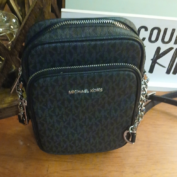 Michael Kors Handbags - Michael Kors Gray and Black Messenger Bag
